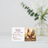 Rustieke kip en kuikens Visitekaartjes (Staand voorkant)