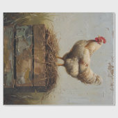 Rustieke kip en Nest Decoupage Cadeaupapier (Vlak)