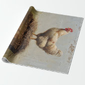 Rustieke kip en Nest Decoupage Cadeaupapier (Uitgerold)