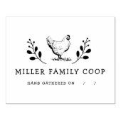 Rustieke kip gepersonaliseerde ei kartonnen stempe rubberstempel (Afrduk)