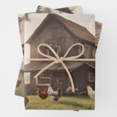 rustieke kip inpakpapier vel (In situ)