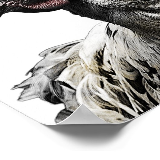 Rustieke kip minimalistische moderne landelijke bo poster (Hoek)