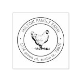 Rustieke kip retour adres ingesloten stempel (Afrduk)