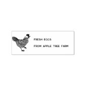 Rustieke Kip Verse Eieren Boerderij Naam Rubberstempel (Afrduk)