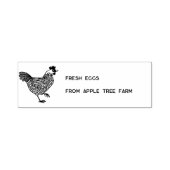 Rustieke Kip Verse Eieren Boerderij Naam Zelfinktende Stempel (Design)