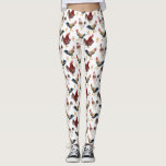 Rustieke kippatroon Leggings<br><div class="desc">Een grillig patroon van waterverf-illustratie van kippen en een kuiken in een patroon gemaakt.</div>