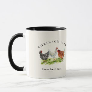Rustieke Kippen Familieboerderij Bedrijfs Mok
