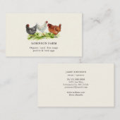 Rustieke kippen Hens Verse eieren Boer Visitekaartje (Voorkant / Achterkant)