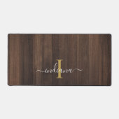 Rustieke klassieke monogram scriptnaam gepersonali bureaumat (Voorkant)