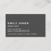 Rustieke klei zeepaardje, zeevruchten, chef-kok, k visitekaartje (Achterkant)