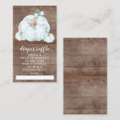 Rustieke Kleine Pompoen Baby shower Luier Raffle Informatiekaartje (Voorkant / Achterkant)