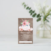 Rustieke Kleine Pompoen Baby shower Luier Raffle Informatiekaartje (Staand voorkant)