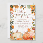 Rustieke kleine pompoen Herfst Baby shower Kaart (Voorkant)
