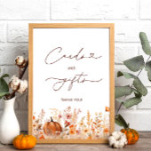 Rustieke kleine pompoen Herfst Kaarten en geschenk Poster
