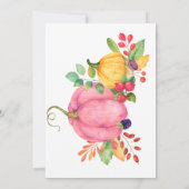 Rustieke Kleine Pompoen Herfst Koppel Baby Shower Kaart (Achterkant)