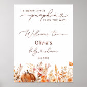 Rustieke kleine pompoen Herfst weide Welkom Poster (Voorkant)