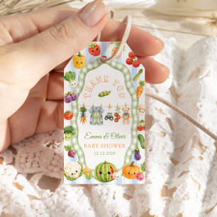Rustieke Kleine Spruit Jongen Baby Shower Bedankt Cadeaulabel