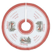 Rustieke kleine stad kerst boerderij kerstboom rok (Voorkant)