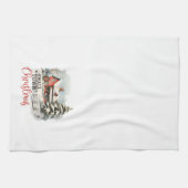 Rustieke kleine stad kerst boerderij theedoek (Horizontaal)