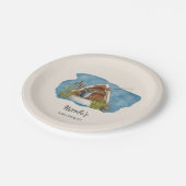 Rustieke kleine visser Baby shower papier Borden Papieren Bordje (Gekanteld)