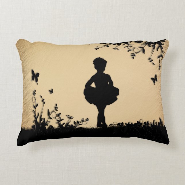 Rustieke Kleinste Ballerina Accent Kussen (Voorkant)