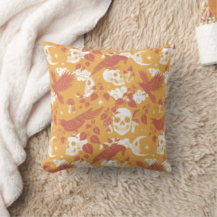 Rustieke kleur Halloween Pattern Sierkussen