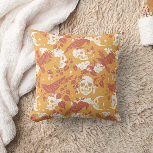 Rustieke kleur Halloween Pattern Sierkussen (Deken)
