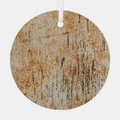 Rustieke kleuren verstrengelen in gecorrodeerde me glas ornament (Achterkant)