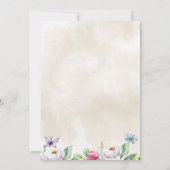 Rustieke kleurrijke bloemenvlinders Baby shower Bedankkaart (Achterkant)