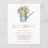 Rustieke kleurrijke budget babyshower uitnodiging  (Voorkant)