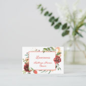 Rustieke, kleurrijke Floral Border Visitekaartje (Staand voorkant)