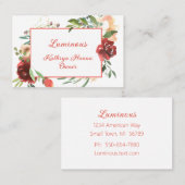 Rustieke, kleurrijke Floral Border Visitekaartje (Voorkant / Achterkant)