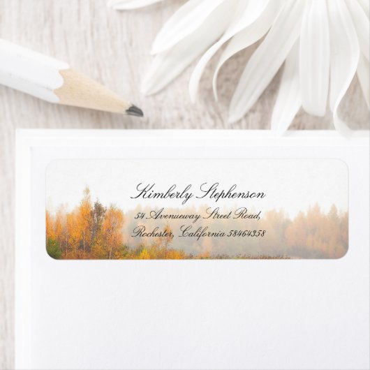 Rustieke kleurrijke herfst bruiloft etiket (Insitu)