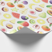 Rustieke kleurrijke Waterverf fruitpatroon Cadeaupapier (Hoek)