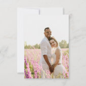 Rustieke kleurrijke wilde bloemen en kruiden foto  save the date (Achterkant)