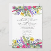 Rustieke kleurrijke wilde bloemen & kruiden Boho b Kaart (Voorkant)