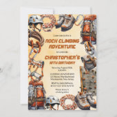 Rustieke Klimavontuur Verjaardagsfeestje Kaart (Voorkant)
