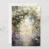 Rustieke klimopboog buiten tuinbruiloft kaart (Voorkant)