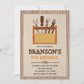 Rustieke klusjesman doen feest Uitnodiging (Voorkant)