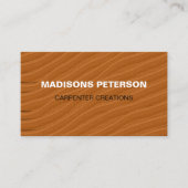 rustieke klusjesman houten timmerwerk constructie visitekaartje (Voorkant)