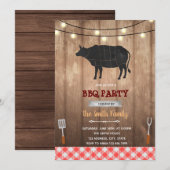 Rustieke koe BBQ thema Kaart (Voorkant / Achterkant)