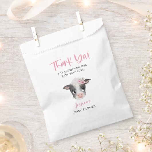 Rustieke Koe Boerderij Thema Meisje Baby shower Bedankzakje (Geknipt)
