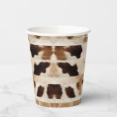 Rustieke Koe Print Westerne Country Cowboy Party Papieren Bekers (Links)