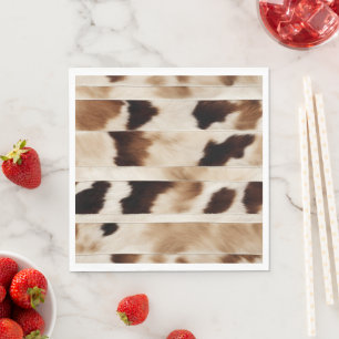 Rustieke Koe Print Westerne Country Cowboy Party Servet