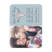 Rustieke Koe Schedel Bloemen Blush Waterverf B Fot Magneet (Verticaal)