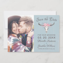 Rustieke Koe Schedel Bloemen Blush Waterverf B Fot