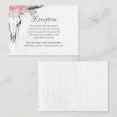 Rustieke Koe schedel Boho Blush Roze Waterverf Blo Informatiekaartje (Voorkant / Achterkant)