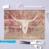 Rustieke Koe schedel bruin beige textuur grunge Tissuepapier (Craft)