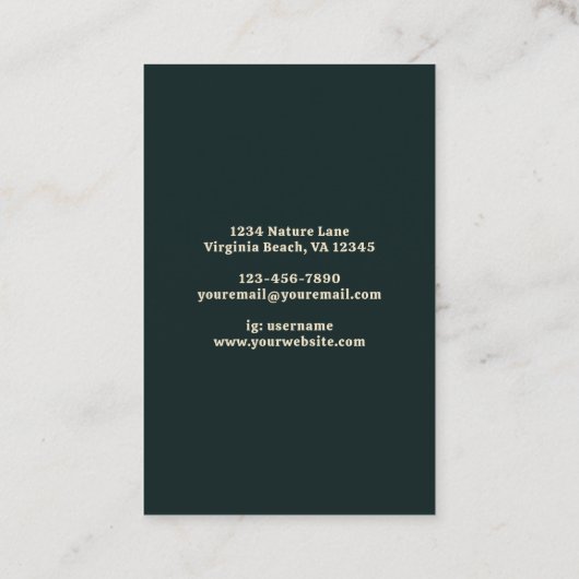 Rustieke Koe schedel Floral Boho Western Visitekaartje (Achterkant)