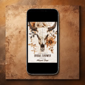 Rustieke Koe schedel Floral Western Boho Vrijgezel Kaart